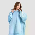 Худі Huggle Hoodie M-118 блакитне • Толстовка з капюшоном Huggle Hoodie M-118 блакитного кольору ultra plush blanket hoodie плед-худі для дому відпочинку та комфортного використання