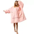Худи Huggle Hoodie M-118 розовое • Толстовка с капюшоном Huggle Hoodie M-118 розового цвета ultra plush blanket hoodie плед-худи для дома отдыха и комфортного использования