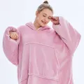 Худи Huggle Hoodie M-118 розовое • Толстовка с капюшоном Huggle Hoodie M-118 розового цвета ultra plush blanket hoodie плед-худи для дома отдыха и комфортного использования