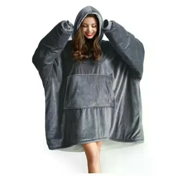 Худи Huggle Hoodie M-118 серый • Толстовка с капюшоном Huggle Hoodie M-118 серого цвета ultra plush blanket hoodie плед-худи для дома и отдыха