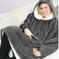 Худи Huggle Hoodie M-118 серый • Толстовка с капюшоном Huggle Hoodie M-118 серого цвета ultra plush blanket hoodie плед-худи для дома и отдыха