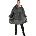 Худи Huggle Hoodie M-118 серый • Толстовка с капюшоном Huggle Hoodie M-118 серого цвета ultra plush blanket hoodie плед-худи для дома и отдыха