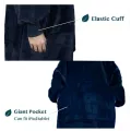Худі Huggle Hoodie M-118 синє • Толстовка з капюшоном Huggle Hoodie M-118 синього кольору ultra plush blanket hoodie плед-худі для дому та комфортного відпочинку