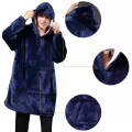 Худі Huggle Hoodie M-118 синє • Толстовка з капюшоном Huggle Hoodie M-118 синього кольору ultra plush blanket hoodie плед-худі для дому та комфортного відпочинку