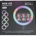 Кольцевая RGB селфи - лампа, 36 см ∙ Светодиодная лампа с пультом MJ36