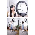 Кольцевая LED лампа диаметром 36 см AL-360 с сенсорными кнопками и пультом | Селфи-лампа без штатива
