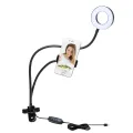 Кольцевая LED лампа с держателем для смартфона | Селфи кольцо набор блогера 2 в 1