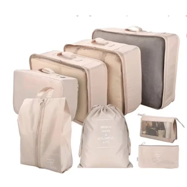 Комплект органайзеров для путешествий и хранения 8 в 1 ∙ Большой дорожный набор сумок для обуви, одежды, косметики и аксессуаров, 8 шт.