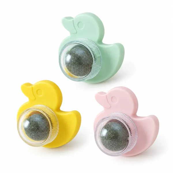 Кошачья мята AND LY-757 для котов • Игрушка-шарик Pet Toy LY-757 с кошачьей мятой, вращающимся роликом и креплением на поверхность