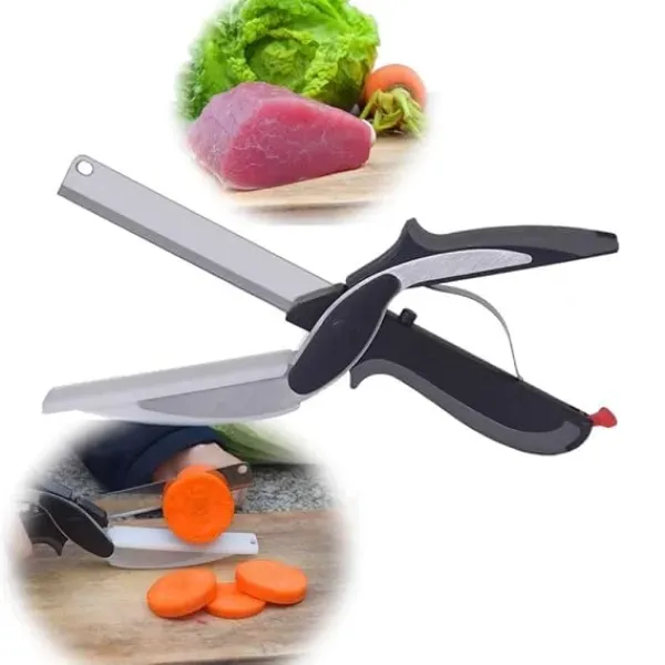 Кухонные ножницы Clever Cutter 2 в 1 из нержавеющей стали • Многофункциональные кухонные ножницы Clever Cutter 2 в 1 для быстрой нарезки продуктов
