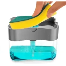 Кухонный диспенсер - органайзер для губки Soap Pump Caddy с дозатором моющего средства, 380 мл