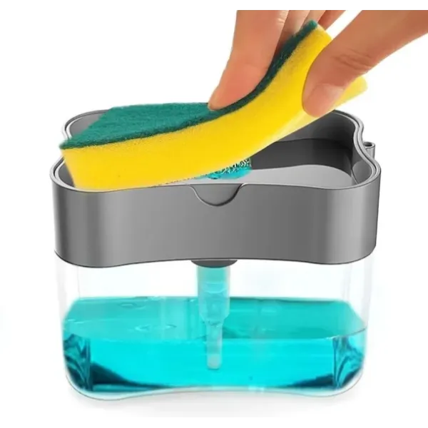 Кухонный диспенсер - органайзер для губки Soap Pump Caddy с дозатором моющего средства, 380 мл