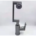 Кухонный смеситель 360° графит • Поворотный однорычажный кран для кухни и раковины с 2 режимами душ/струя, керамическим картриджем и шлангом 58,5 см
