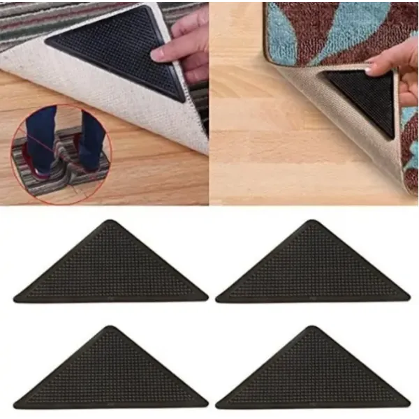 Угловые держатели для ковров на липучках Ruggies ∙ Набор липучек для паласа, 4 шт.
