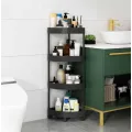 Угловой стеллаж-полочка для ванной комнаты ∙ Напольный органайзер на колесиках