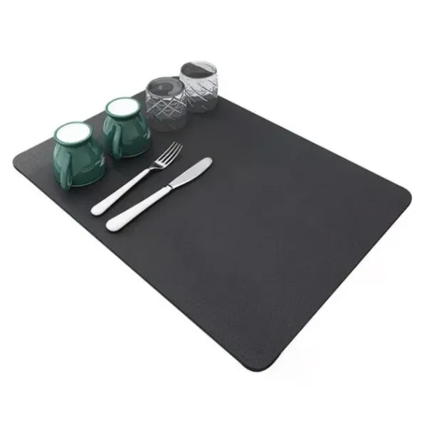 Коврик для сушки посуды PVC mat 40×30 см • Кухонный коврик-подставка 40×30×0,4 см для тарелок, чашек и столовых приборов
