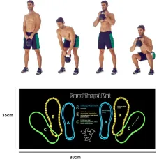 Коврик для упражнений Clefairy для приседаний с направляющей для стоп • Спортивный коврик для фитнеса, домашних тренировок и правильной постановки ног