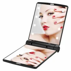 Карманное зеркальце с подсветкой Make-Up Mirror 8 LED ∙ Косметическое мини зеркало для макияжа