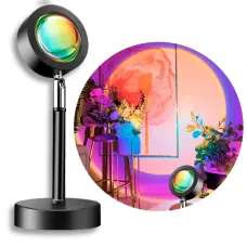 Лампа RGB Sunset Lamp Rainbow Modern Bedroom ∙ Проекционный светильник USB с эффектом заката / рассвета Лампа RGB Sunset Lamp Rainbow Modern Bedroom ∙ Проекционный светильник USB с эффектом заката / рассвета