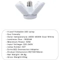 Лампочка складная светодиодная 4 лопасти E27 KK-202 • LED лампа Mini Fan Blade Bulb E27 KK-202 60W