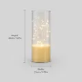 LED свеча KAR283 20 светодиодов 7,5×20 см • Декоративный светильник KAR283 на батарейках с эффектом золотого стекла и теплым белым светом
