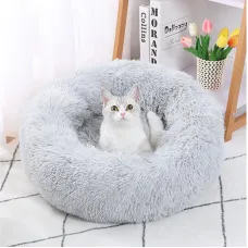 Лежанка - пуф для животных, 60см Серая