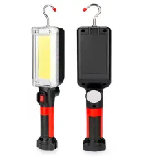 Фонарь BL-8859B аккумуляторный • Магнитный COB LED светильник 20 Вт с крючком, двумя аккумуляторами 18650 и USB-зарядкой
