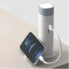 Фонарь с функцией PowerBank емкостью 20000 мАч · Портативный беспроводной светодиодный светильник с подзарядкой для телефона