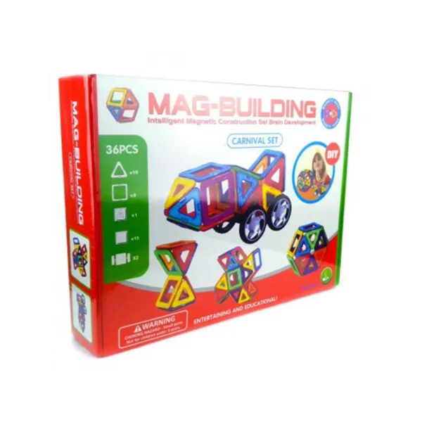 Магнитный конструктор Mag Building на 36 деталей ∙ Конструктор-головоломка для детей