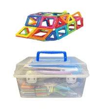 Магнитный конструктор Magic Magnet в чемодане, 36 деталей ∙ Детская 3D головоломка для создания объемных моделей