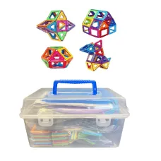 Магнитный конструктор Magic Magnet в чемодане, 40 деталей ∙ Детская 3D головоломка для создания объемных моделей