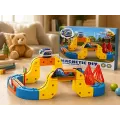 Магнітний конструктор-поїзд Magnetic DIY Rail Car WX2701 66 деталей • Дитяча магнітна залізниця Magnetic DIY Rail Car WX2701 з електропоїздом, мостами та багаторівневими трасами