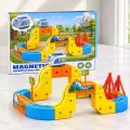 Магнітний конструктор-поїзд Magnetic DIY Rail Car WX2701 66 деталей • Дитяча магнітна залізниця Magnetic DIY Rail Car WX2701 з електропоїздом, мостами та багаторівневими трасами