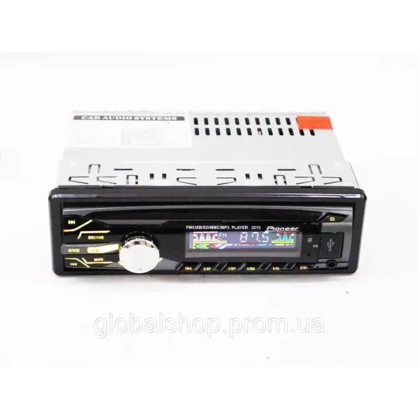 Магнитола автомобильная 3215 USB + RGB подсветка + Fm + Aux + пульт (4x50W) PR4