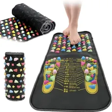 Массажный коврик для ног с камнями 35×70 см • Дорожка массажная для ног и спины