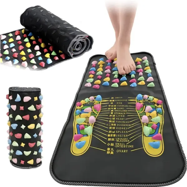 Массажный коврик для ног с камнями 35×70 см • Дорожка массажная для ног и спины