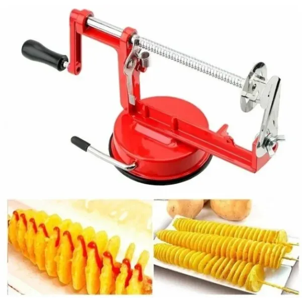 Машинка для спиральной нарезки картофеля Spiral Potato Slicer ∙ Картофелерезка ∙ Овощерезка ∙ Мультирезка спиралью