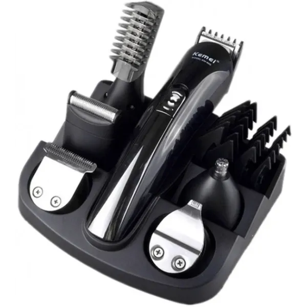 Машинка для стрижки Kemei KM-600 Унивсерсальный набор с триммером и насадками для носа, бровей, ушей