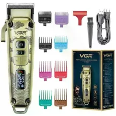 Машинка для стрижки VGR V-005 • Аккумуляторная машинка для волос и бороды VGR V-005 с LED-дисплеем, 4 скоростями и 8 насадками Машинка для стрижки VGR V-005 • Аккумуляторная машинка для волос и бороды VGR V-005 с LED-дисплеем, 4 скоростями и 8 насадками