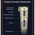 Машинка для стрижки VGR V-005 • Акумуляторна машинка для волосся та бороди VGR V-005 з LED-дисплеєм, 4 швидкостями та 8 насадками