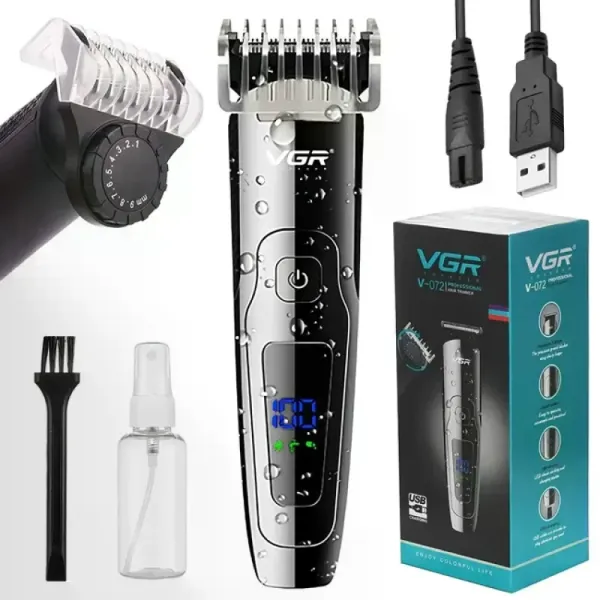Машинка для стрижки VGR V-072 • Аккумуляторная машинка VGR V-072 для стрижки волос и ухода за бородой с профессиональным дизайном