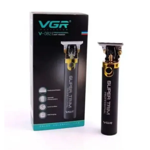 Машинка для стрижки VGR V-082 для волос и бороды • Аккумуляторный триммер с USB-зарядкой, насадками 1/2/3 мм и лезвиями из нержавеющей стали