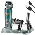 Машинка для стрижки VGR V-102 Green • Професійна акумуляторна машинка VGR V-102 Green для стрижки волосся та бороди з насадками