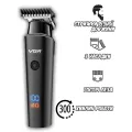 Машинка для стрижки VGR V-937 для волос и бороды • Аккумуляторный триммер для окантовки с T-образным ножом, LED-дисплеем и USB Type-C