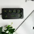 Сетевой фильтр HG-2505 на 5 розеток черный • Удлинитель 3 м с 4 USB, Type-C, выключателем и заземлением для дома и офиса
