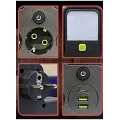 Сетевой фильтр-разветвитель PNS-04 черный с LED-индикатором, 4 розетками 220V, 2 USB и PD Type-C • Мульти-розетка для дома, офиса и зарядки гаджетов