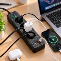 Сетевой удлинитель 26X-363 с USB и Type-C • Электрический сетевой фильтр-удлинитель 26X-363 на 3 розетки 220V с кабелем 3 м и выключателем для дома и офиса черный