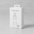 Сетевое зарядное устройство 26X-199 35W USB-C белое • Адаптер быстрой зарядки 26X-199 с кабелем Type-C–Type-C 1 м для смартфонов и USB-C устройств