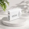 Сетевое зарядное устройство 26X186 на 6 портов белое • Блок питания 26X186 120 Вт с быстрой зарядкой Fast Charge для смартфонов, планшетов и гаджетов