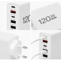 Сетевое зарядное устройство 26X186 на 6 портов белое • Блок питания 26X186 120 Вт с быстрой зарядкой Fast Charge для смартфонов, планшетов и гаджетов